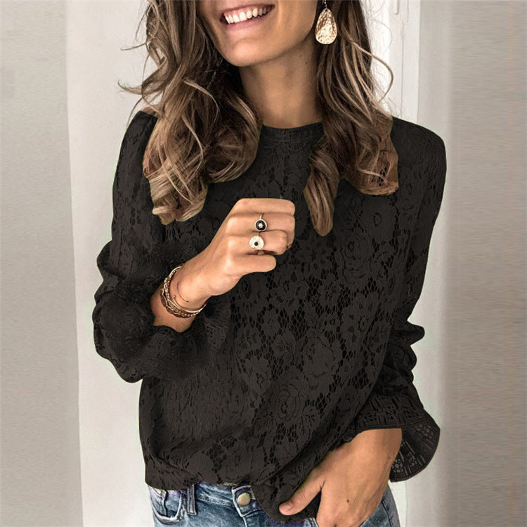 Anne – Chemise Haute en Dentelle pour Femmes