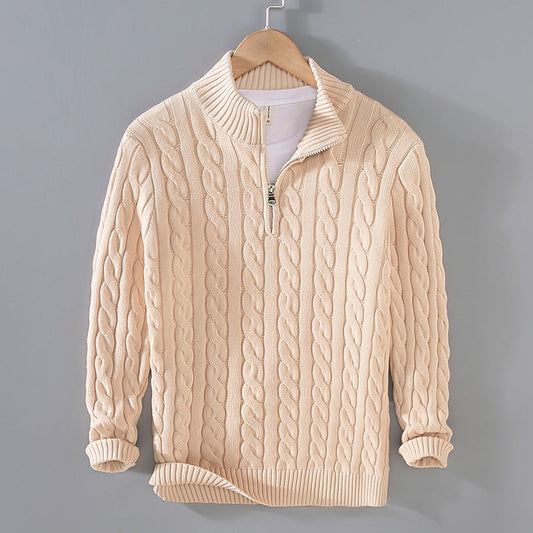 Robert – Pull en Maille Détendu avec Fermeture Éclair pour Hommes