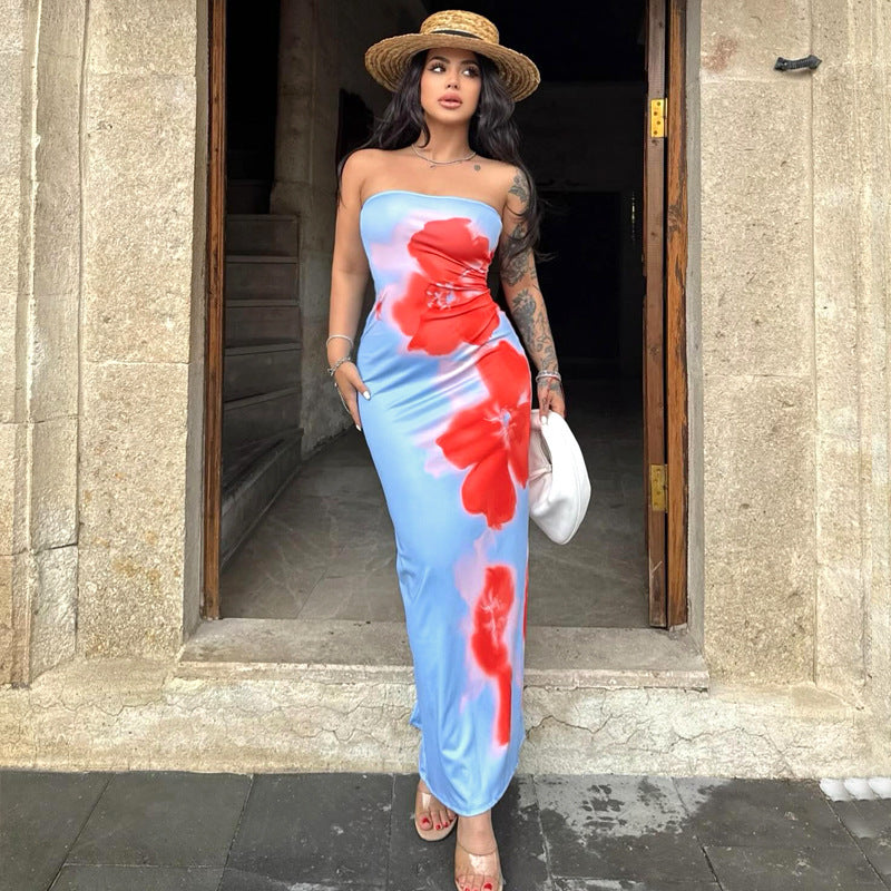 Sophia – Robe d'été longue avec fentes sexy pour fêtes et plage