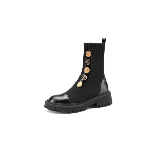 Susan – Bottes Martin à Semelle Épaisse pour Femme en Marron