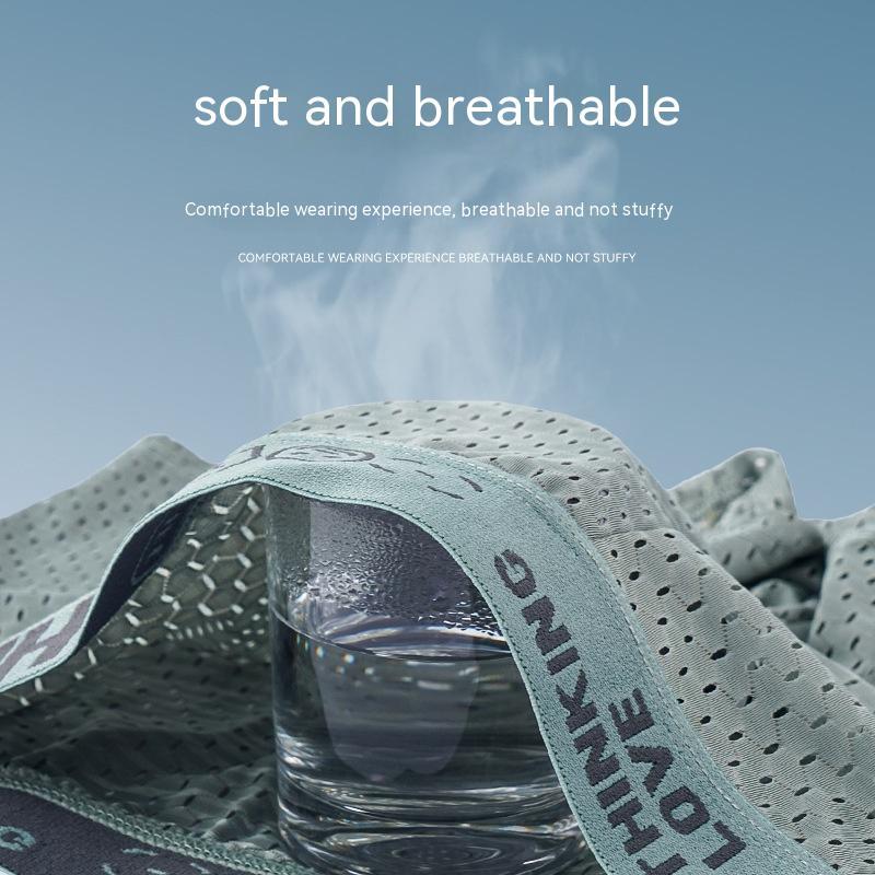 Bryan – Boxers pour hommes en soie glacée respirante