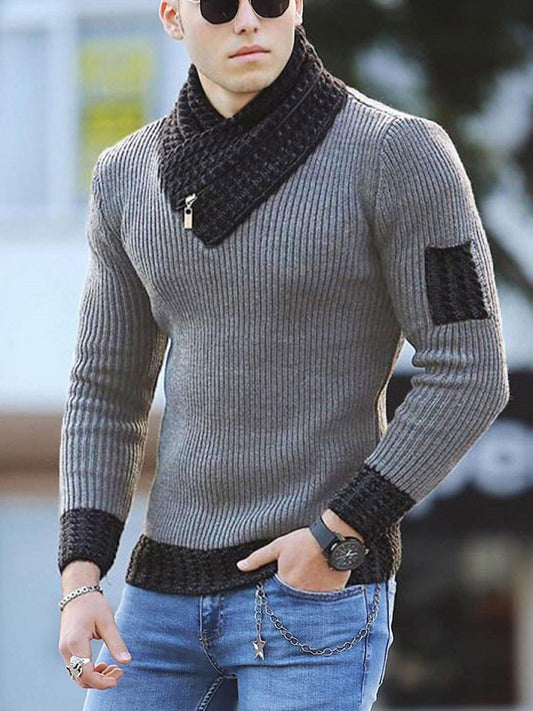 Harold – Slim Fit Pullover mit hohem Kragen
