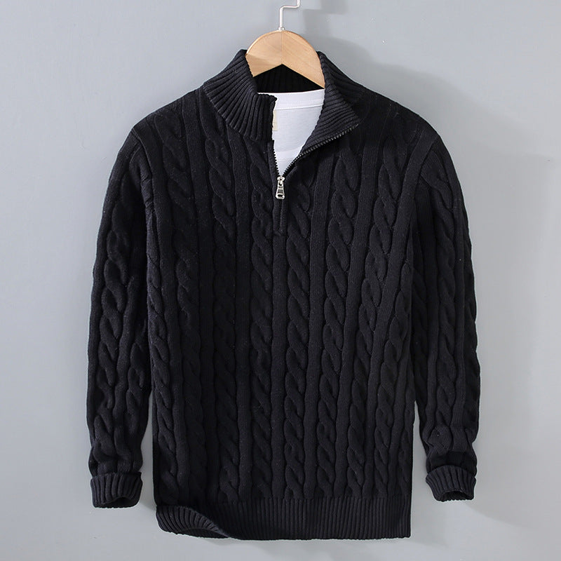 Robert – Pull en Maille Détendu avec Fermeture Éclair pour Hommes