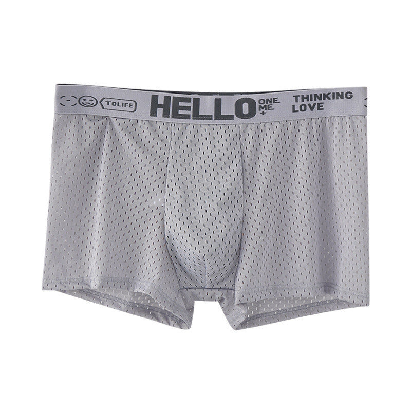 Bryan – Boxers pour hommes en soie glacée respirante