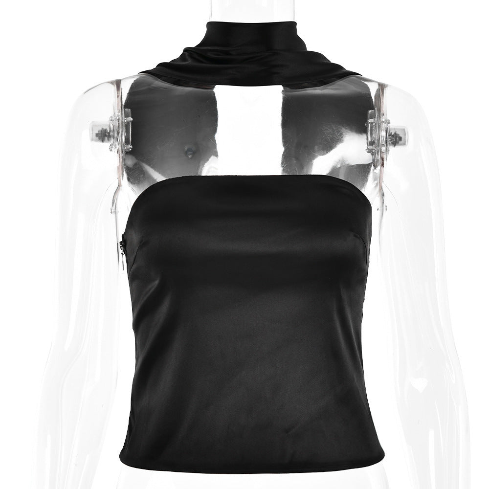 Rose – Élégant haut tube asymétrique pour femme