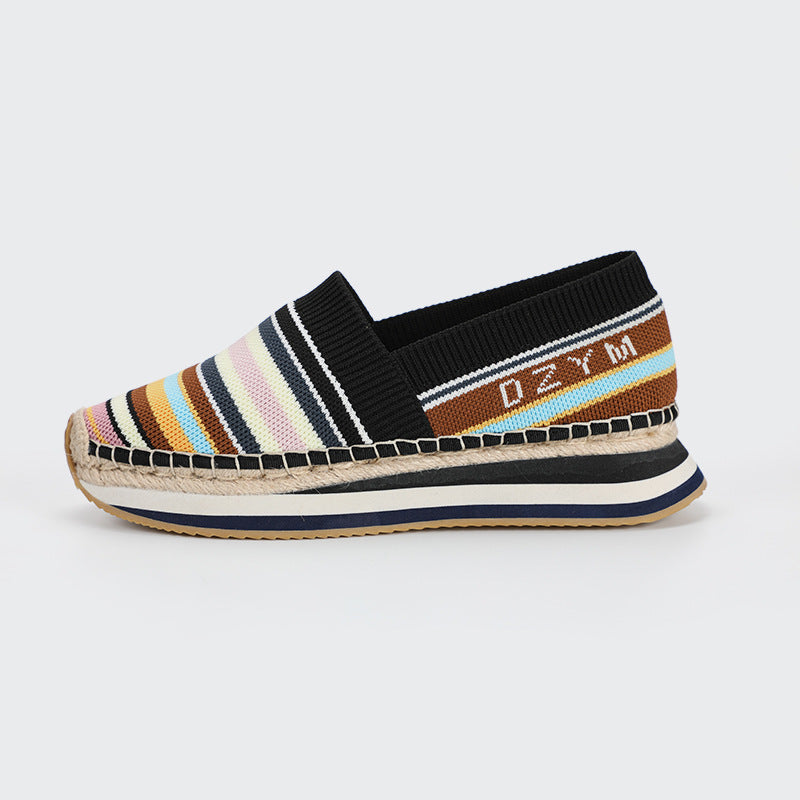 Sophia – Chaussures en Coton et Lin au Style Coréen