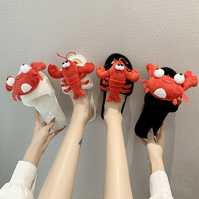Lisa – Chaussons en Coton à Motif Crabe
