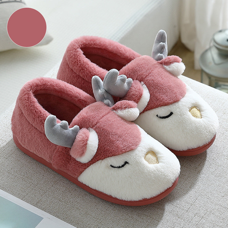 Shirley – Chaussons en Peluche Élan d'Hiver