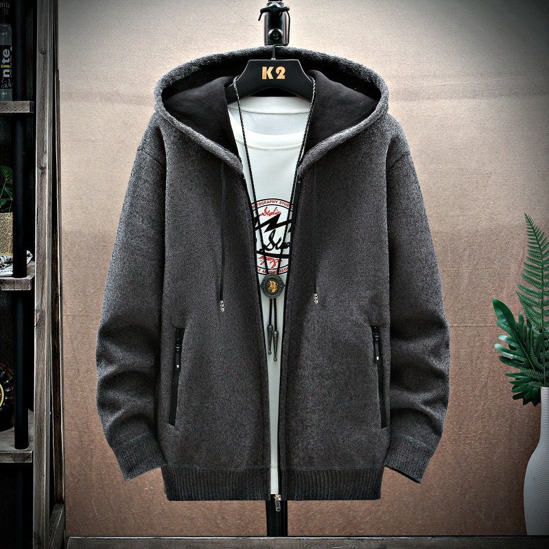 Henry – Cardigan en cachemire pour hommes avec capuche