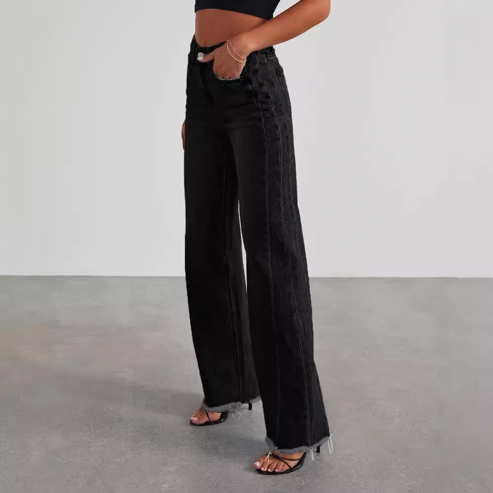 Gabrielle – Jeans Femme Taille Haute avec Poches