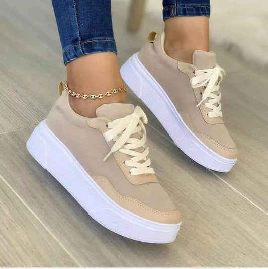 Elizabeth – Chaussures à Lacets pour Femmes en Maille avec Semelle Épaisse