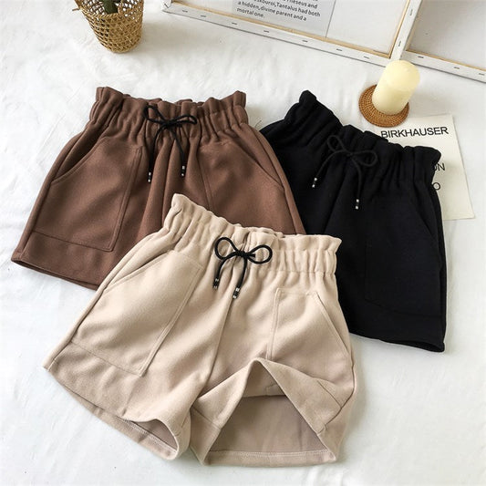 Adele – Shorts à Jambes Larges Taille Haute