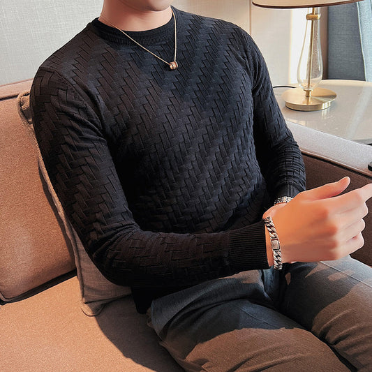 Jude – Pull Slim Fit à Col Rond en Tricot Respirant