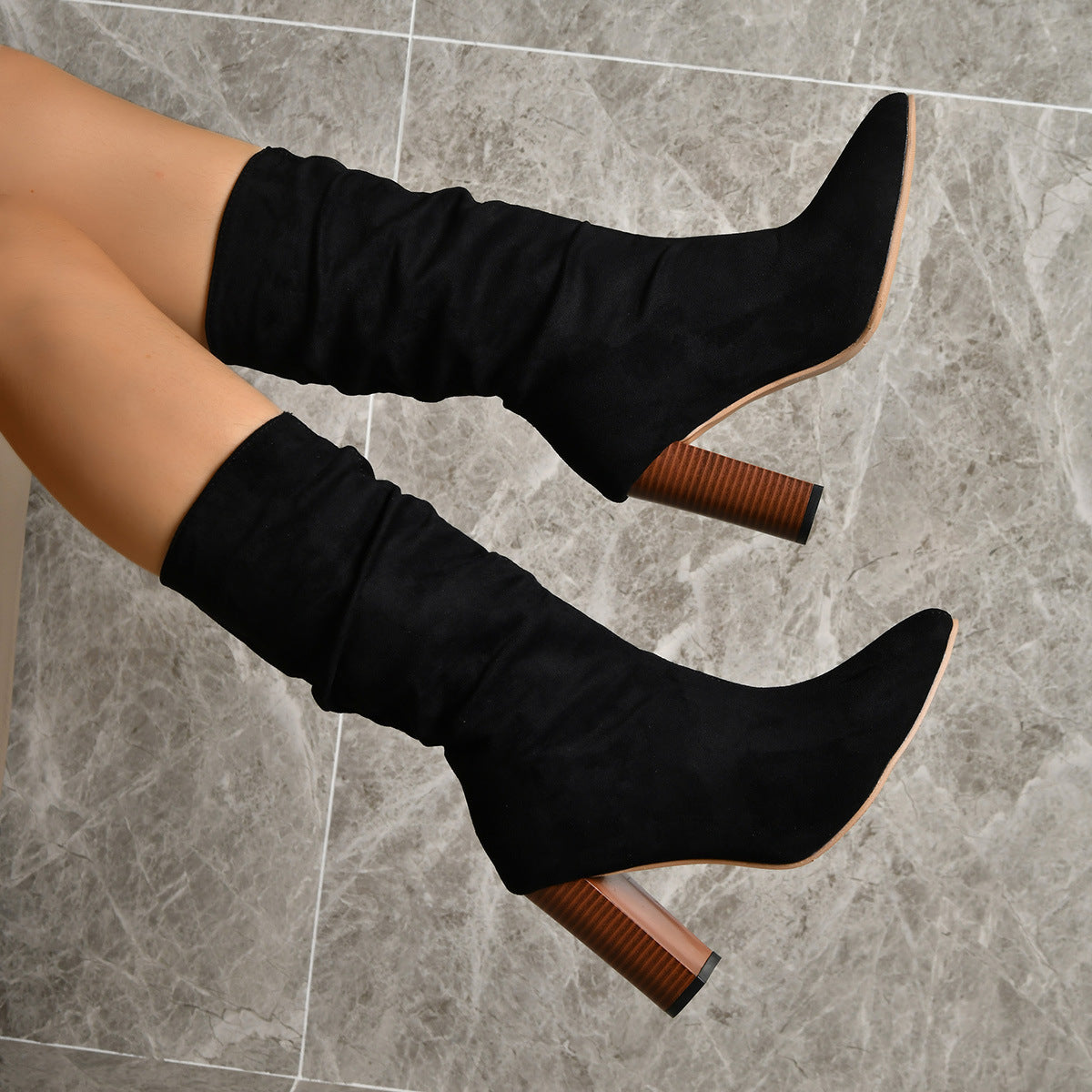 Jessie – Bottes pour Femmes avec Pointe et Talon Haut Bloc