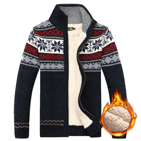 Cameron – Cardigan en Velours Chaud pour Hommes