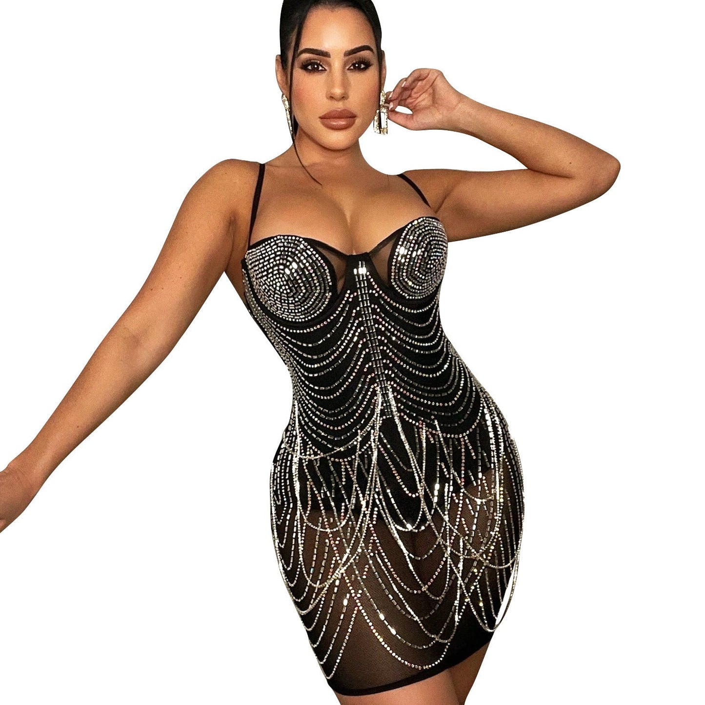 Mandy – Robe Femme à Franges pour Soirées