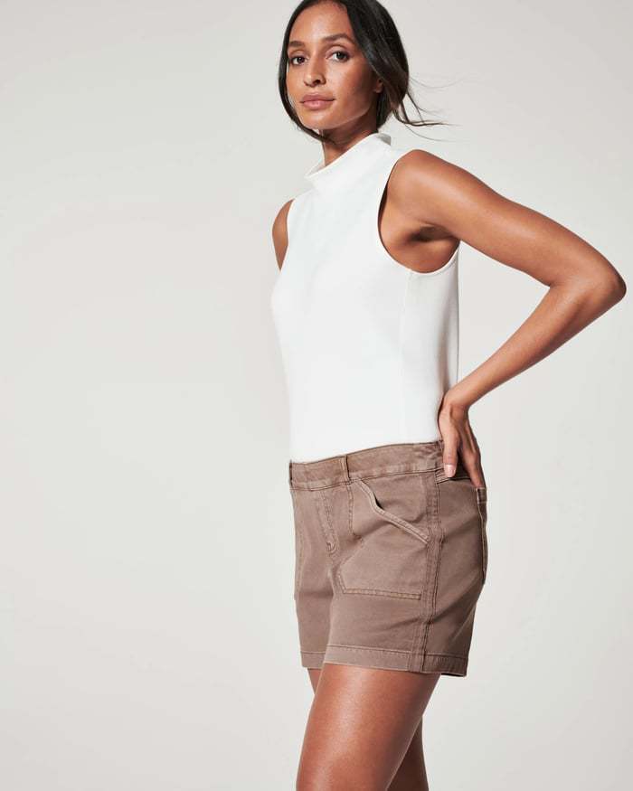 Carly – Salopette à Taille Haute en Coton et Lin, Style Décontracté