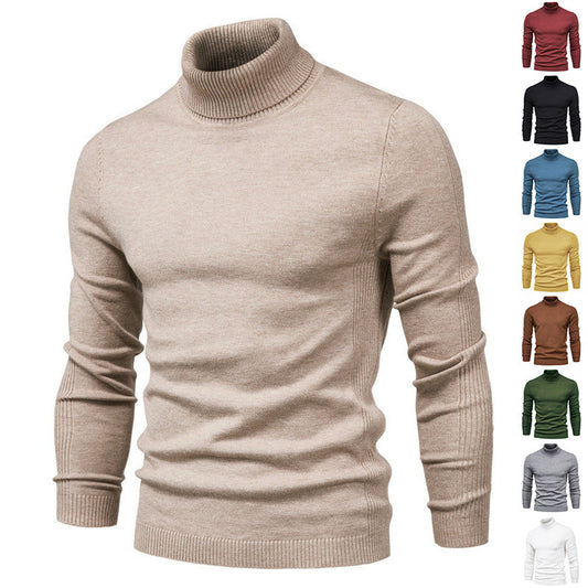 Jeffrey – Schmal geschnittener Herrenpullover mit Stehkragen