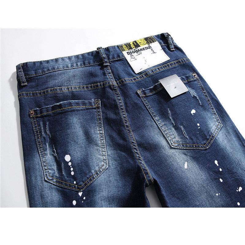 Dominic – Jean Slim Fit pour Homme avec Fermeture Éclair et Trous