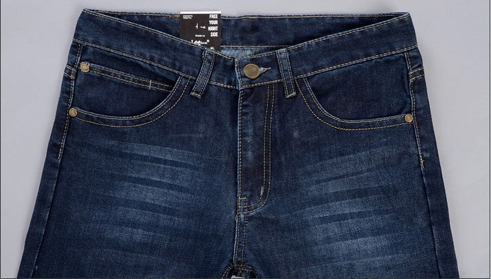 Kelvin – Jean Slim-Fit Droit Homme en Bleu Foncé