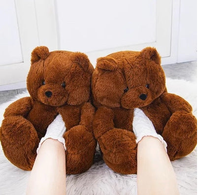 Danielle – Chaussons en Peluche de Capybara en Coton