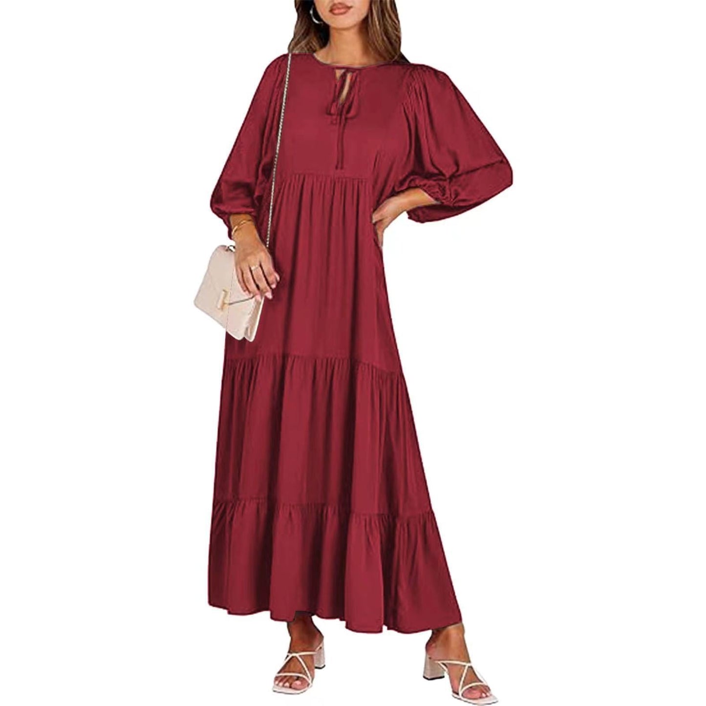 Amanda – Robe Bohème Élégante avec Imprimé Vintage
