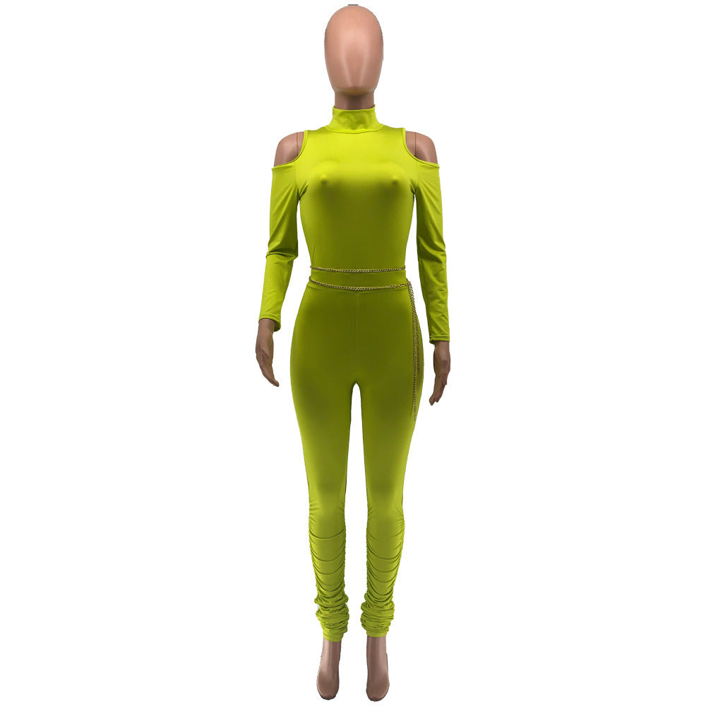Rachael – Longue Combinaison Femme avec Zip et Plis