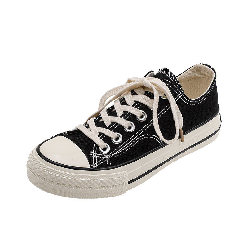 Anne – Chaussures basses en toile style années 70 pour femmes