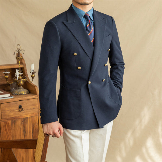 Daniel – Costume Seersucker Demi-Doublé pour Homme