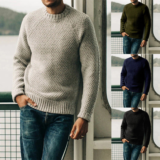 Ken – Pull-over d'hiver à col rond et design uni