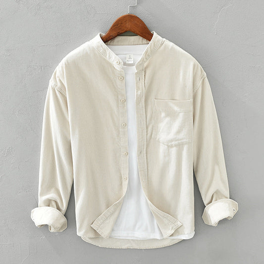 Kirk – Chemise en velours côtelé décontractée à manches longues