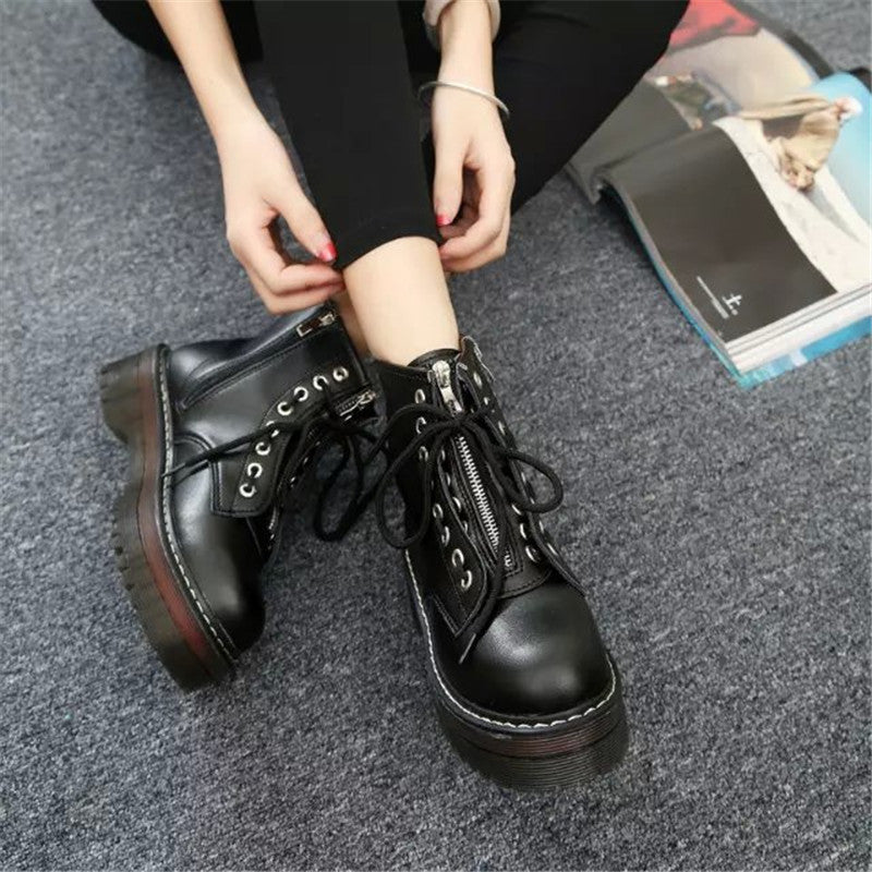 Deborah – Bottes féminines élégantes avec bout rond et lacets