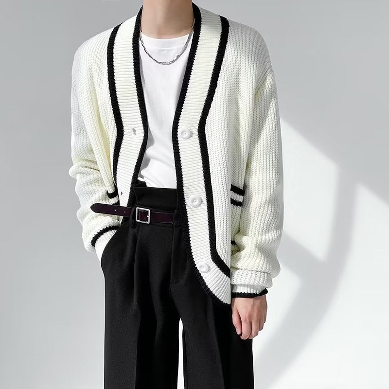 Robin – Cardigan Homme Moderne avec Col V