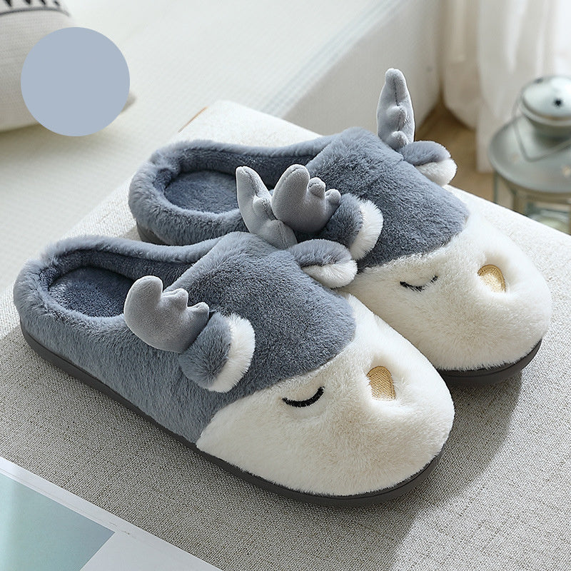 Shirley – Chaussons en Peluche Élan d'Hiver