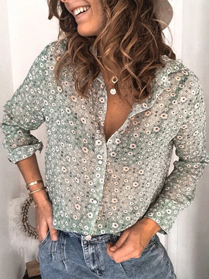 Phoebe – Chemise à Manches Longues pour Femmes avec Bouton Revers