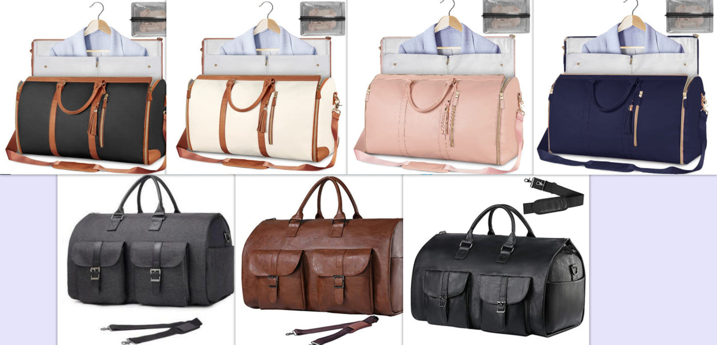 Emma – Grande Capacité Sac de Voyage Duffle pour Femmes, Sac à Costume Pliable, Imperméable