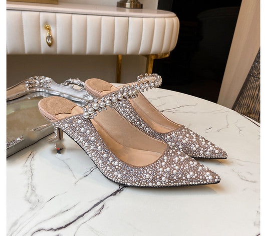 Karen – Chaussures à Pointe avec Strass et Perles