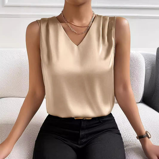 Jenny – Gilet en Satin Élégant pour Femmes