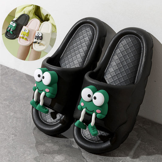 Joanne – Chaussons Doux pour Femme avec Grenouille de Dessin Animé