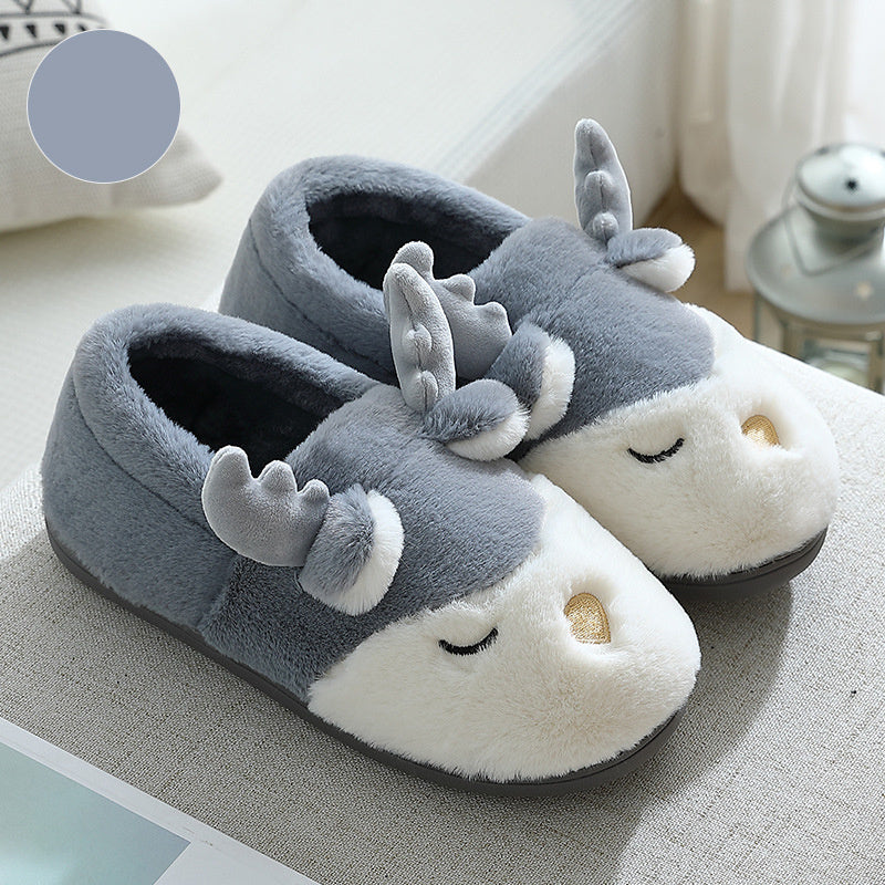 Shirley – Chaussons en Peluche Élan d'Hiver