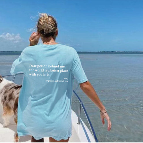 Sophie – T-shirt à col rond avec slogan