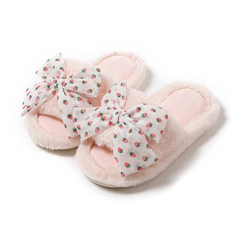 Natasha – Chaussons en Coton avec Nœud à Pois