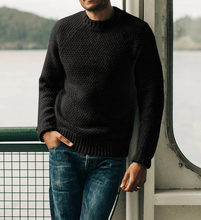 Ken – Pull-over d'hiver à col rond et design uni