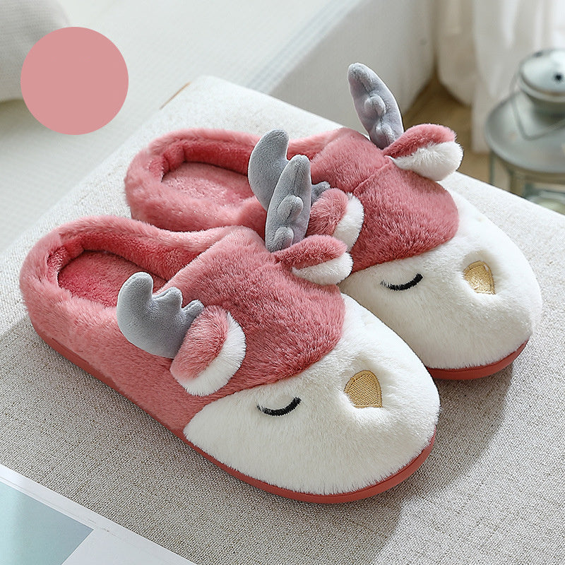Shirley – Chaussons en Peluche Élan d'Hiver