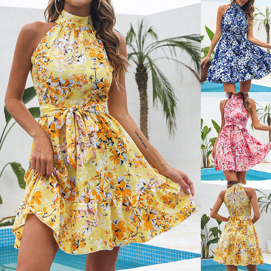 Phoebe – Robe d'été à motif floral avec volant