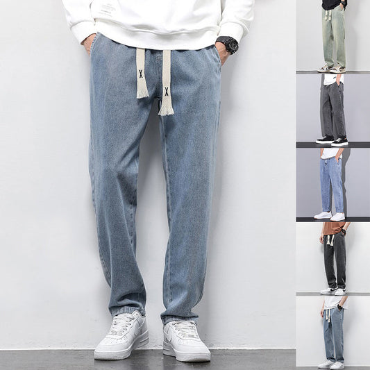 Damian – Jean ample décontracté pour hommes avec taille élastique