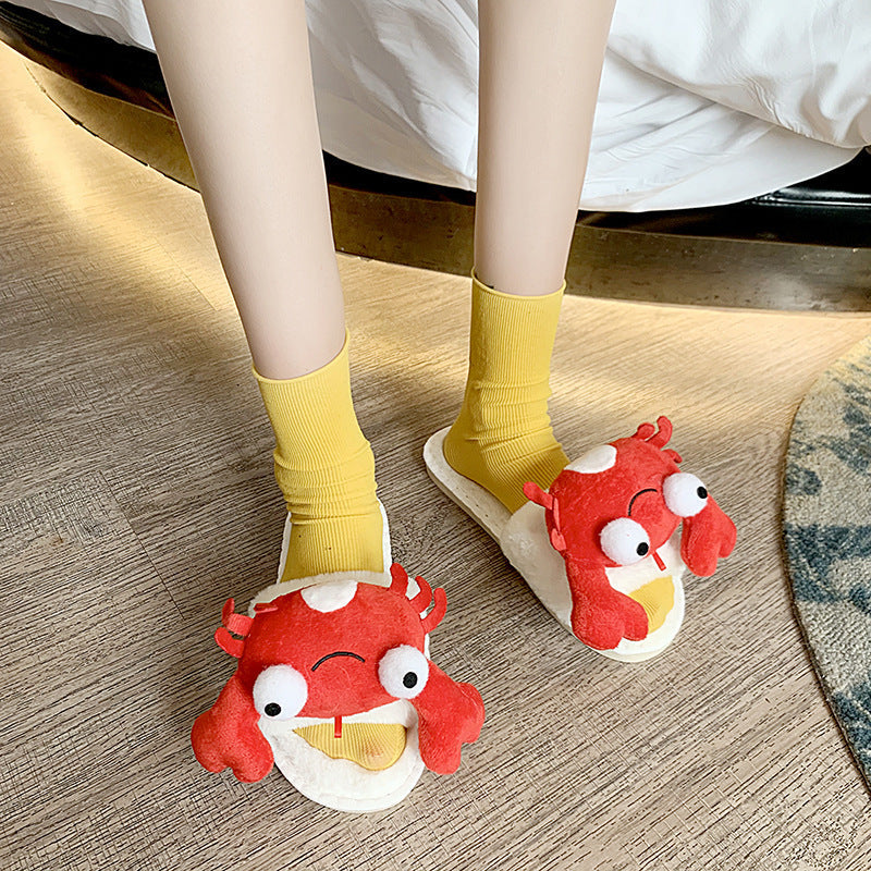 Lisa – Chaussons en Coton à Motif Crabe