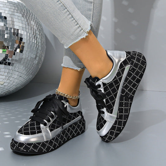 Kathleen – Baskets polyvalentes avec strass et semelle épaisse