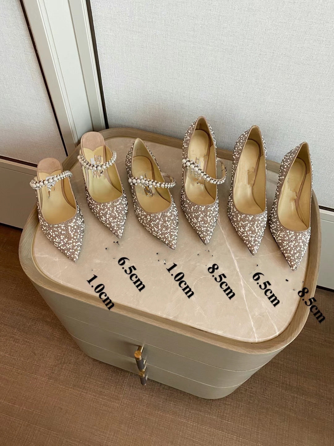 Karen – Chaussures à Pointe avec Strass et Perles