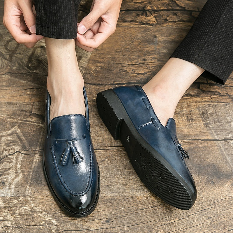 Doug – Chaussures à franges décontractées en cuir végan